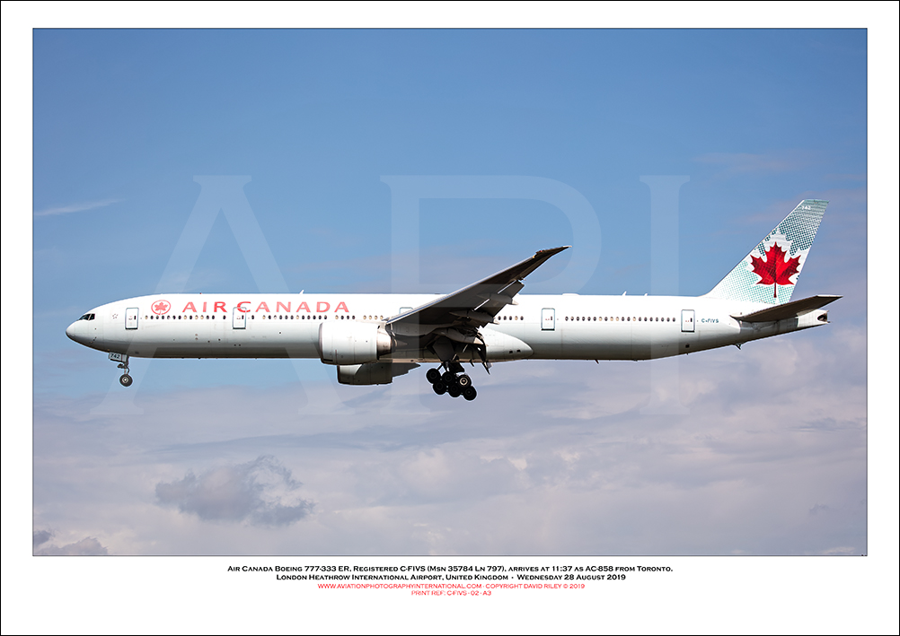 C-FIVS - Air Canada Boeing 777-333 ER  (Msn 35784 Ln 797)  - 02