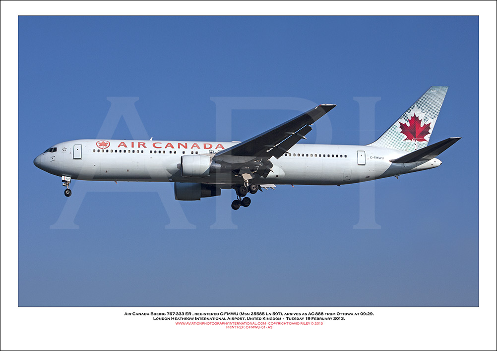 C-FMWU - Air Canada Boeing 767-333 ER (Msn 25585 Ln 597) - 01