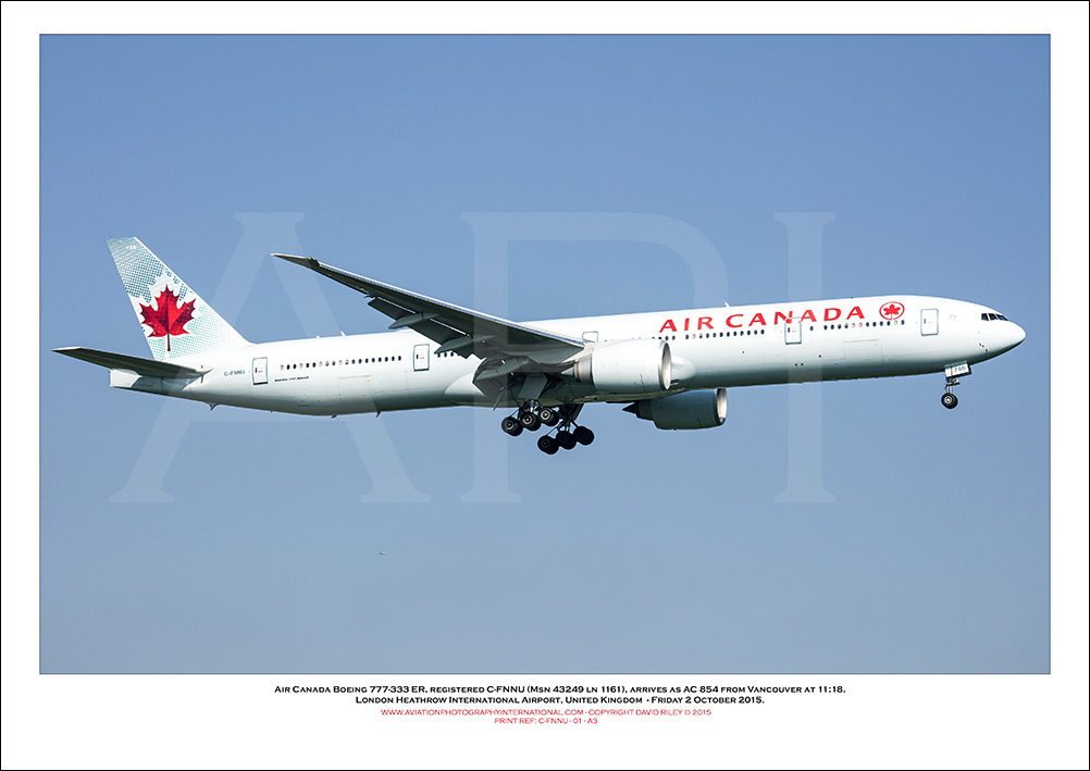 C-FNNU - Air Canada Boeing 777-333 ER  (Msn 43249 ln 1161)  - 01