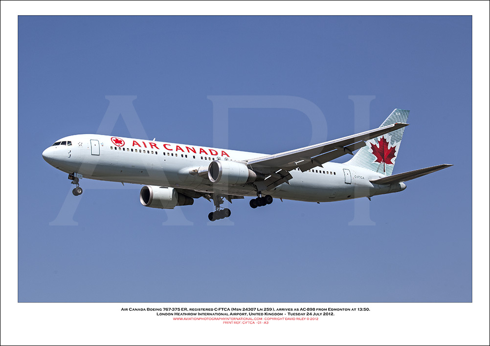 C-FTCA - Air Canada Boeing 767-375 ER (Msn 24307 Ln 259) - 01