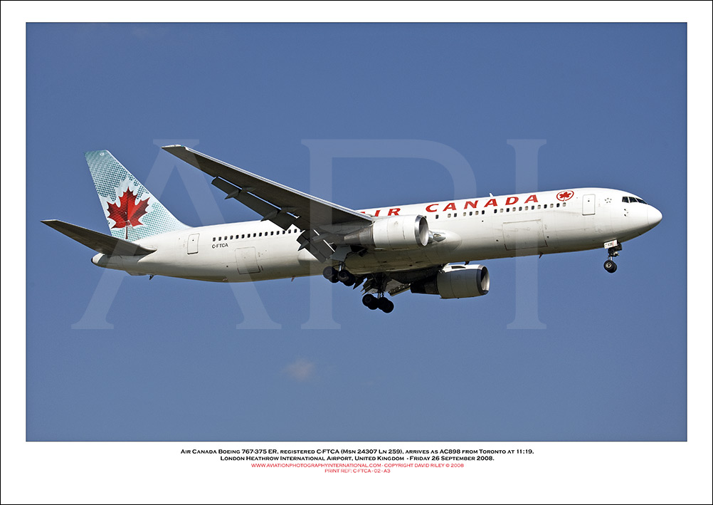 C-FTCA - Air Canada Boeing 767-375 ER (Msn 24307 Ln 259) - 02