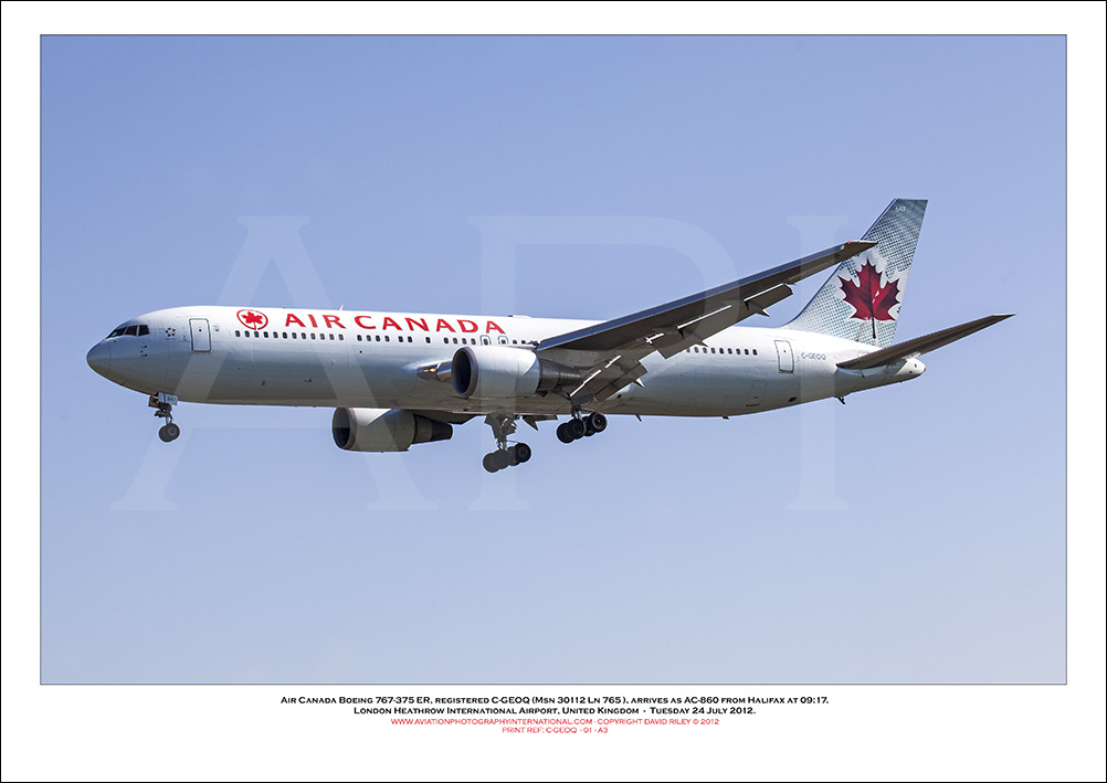C-GEOQ - Air Canada Boeing 767-375 ER (Msn 30112  Ln 765),  - 01