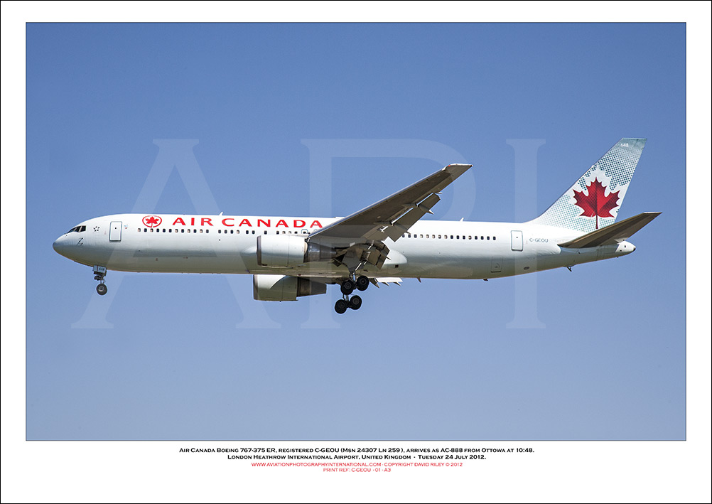 C-GEOU - Air Canada Boeing 767-375 ER ((Msn 24307 Ln 259)  - 01