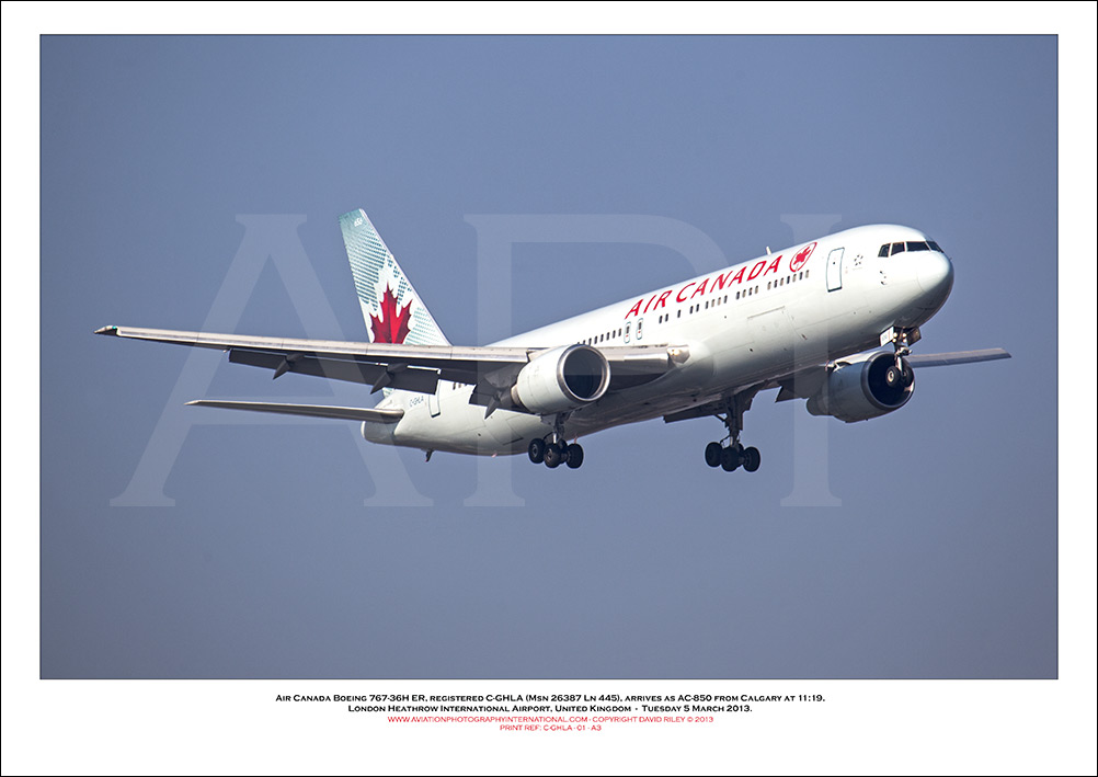 C-GHLA - Air Canada Boeing 767-36H ER  (Msn 26387 Ln 445)),  - 01
