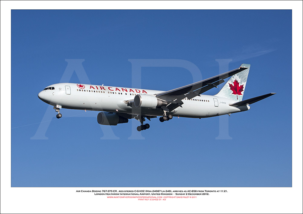 C-GHOZ - Air Canada Boeing 767-375 ER  (Msn 24087 Ln 249)  - 01