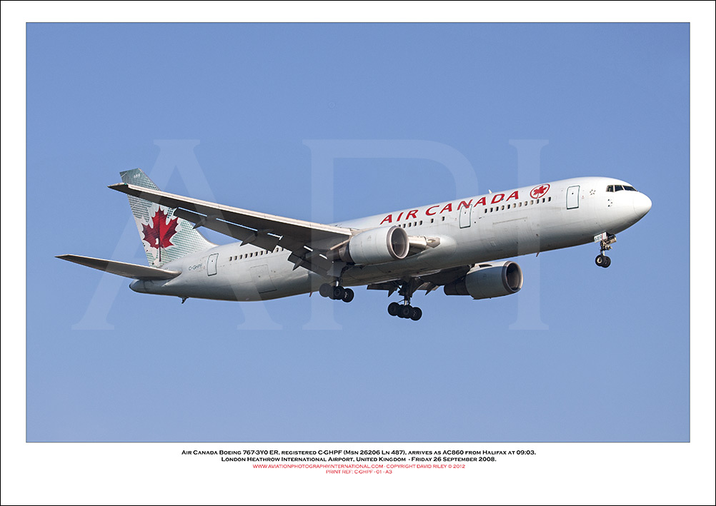 C-GHPF - Air Canada Boeing 767-3Y0 ER  (Msn 26206 Ln 487)  - 01