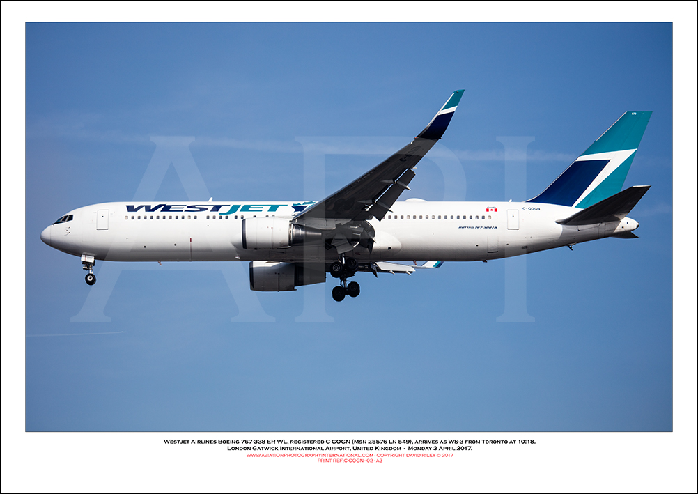 C-GOGN - Westjet Airlines Boeing 767-338 ER WL  (Msn 25576 Ln 549) - 02