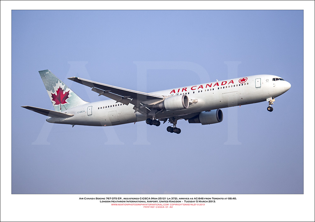 C-GSCA - Air Canada Boeing 767-375 ER (Msn 25121 Ln 372)  - 01
