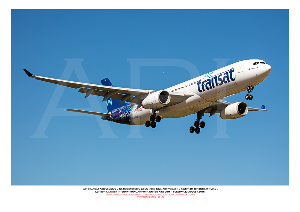 C-GTSO - Air Transat Airbus A330-342  (Msn 132) - 01