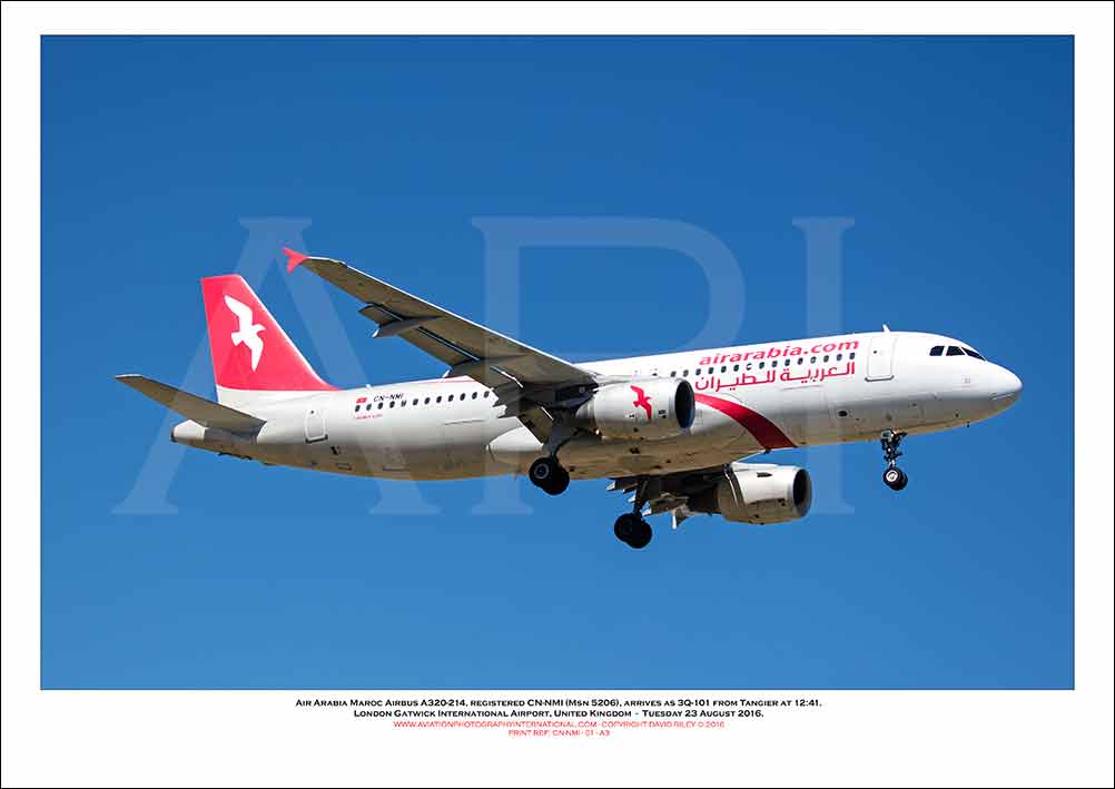 CN-NMI - Air Arabia Maroc Airbus A320-214, (Msn 5206) - 01