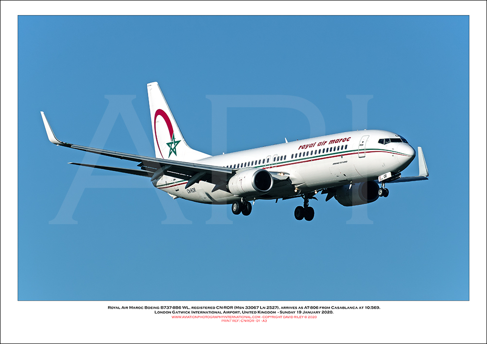CN-ROR - Royal Air Maroc Boeing 737-886 WL  (Msn  33067 Ln 2527) - 01