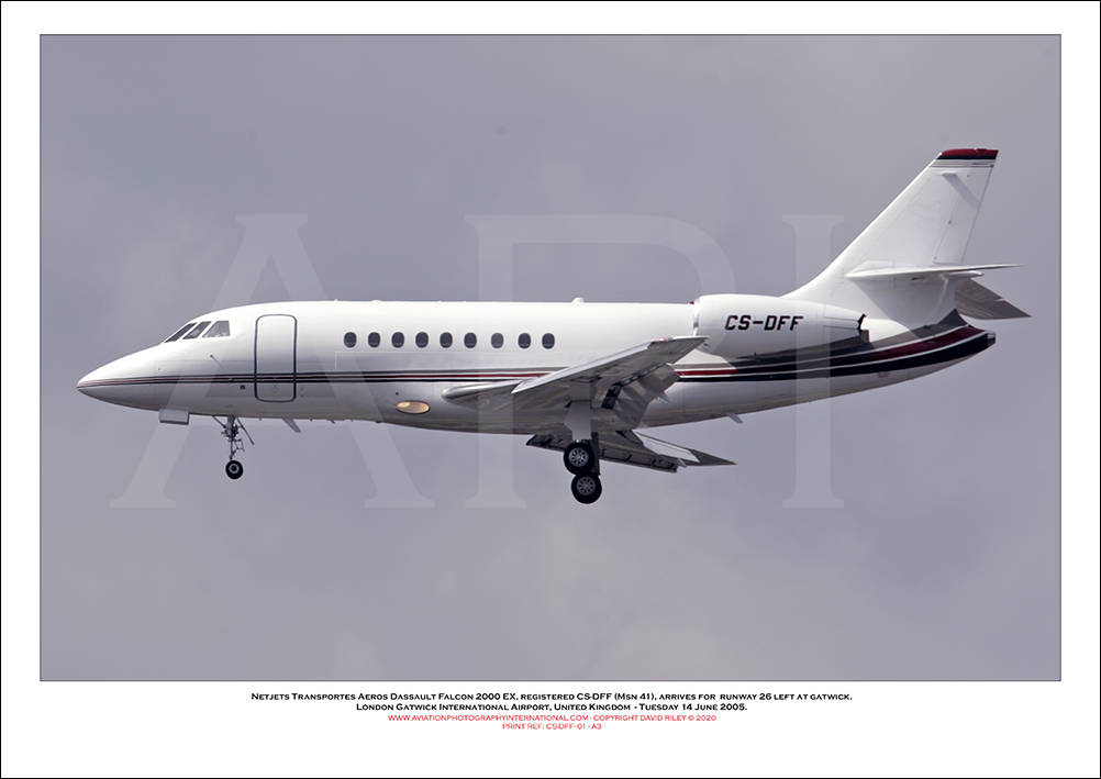 CS-DFF - Netjets Transportes Aeros Dassault Falcon 2000 EX  (Msn 41) - 01