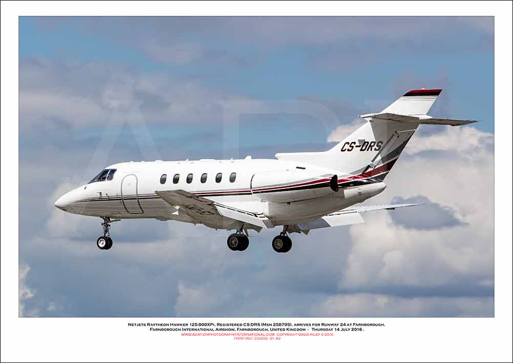 CS-DRS - Netjets Raytheon Hawker 125-800XP  (Msn 258795) - 01