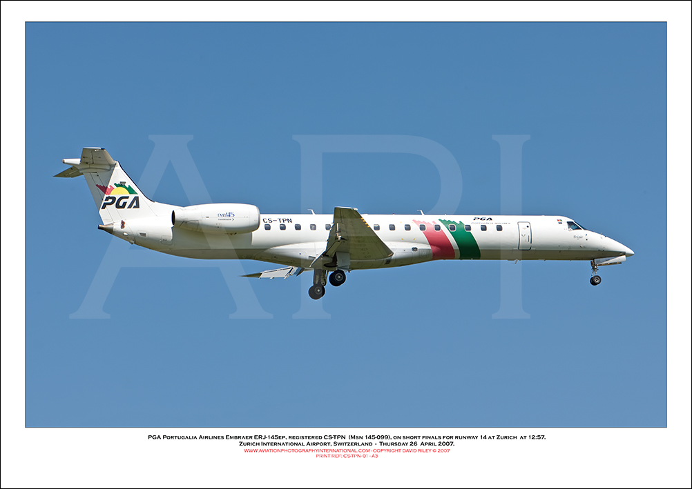 CS-TPN - PGA - Portugalia Airlines Embraer ERJ-145EP   (Msn 145-099) - 01