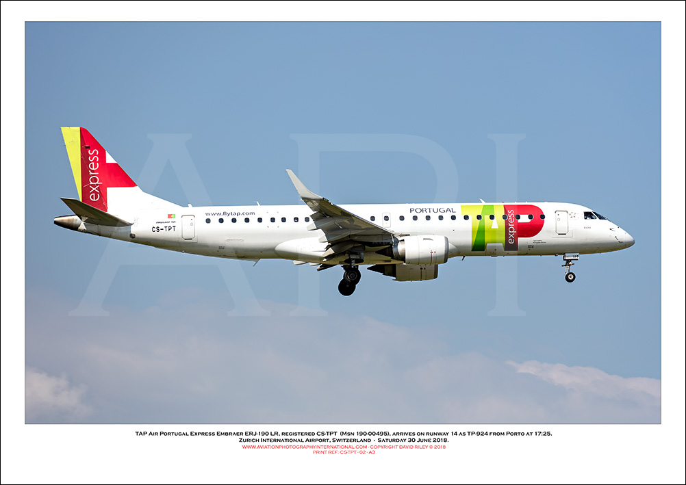 CS-TPT - TAP Portugal Express Embraer ERJ-190 LR (Msn 190-00495) - 02