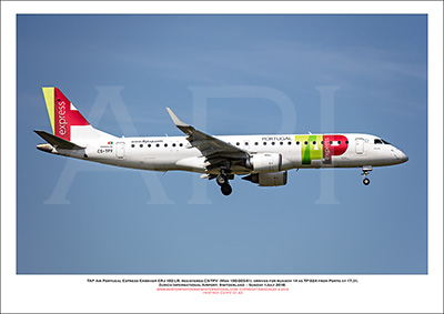 CS-TPV - TAP Portugal Express Embraer ERJ-190 LR (Msn 190-00541) - 01
