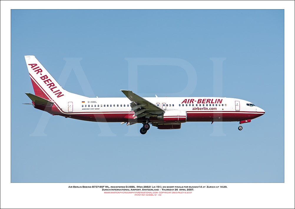 D-ABBL - Air Berlin Boeing 737-85F  (Msn 28821 Ln 151) - 01