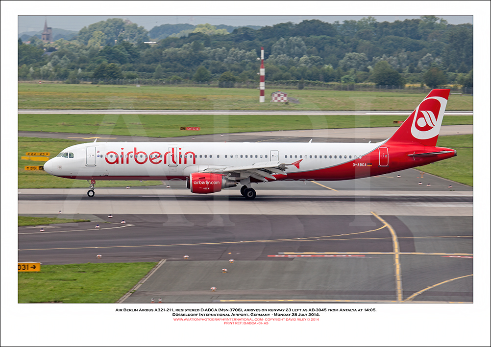 D-ABCA - Air Berlin Airbus A321-211  (Msn 3708) - 1