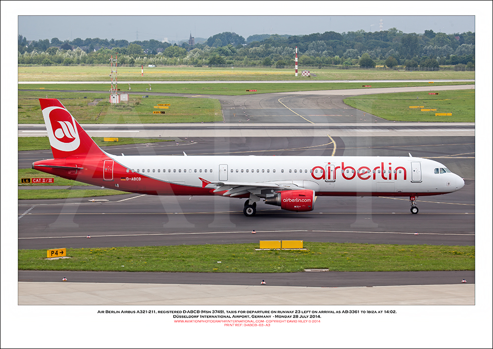 D-ABCB - Air Berlin Airbus A321-211  (Msn 3749) - 3