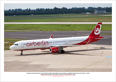 D-ABCL - Air Berlin Airbus A321-211 SL  (Msn 6168) - 1