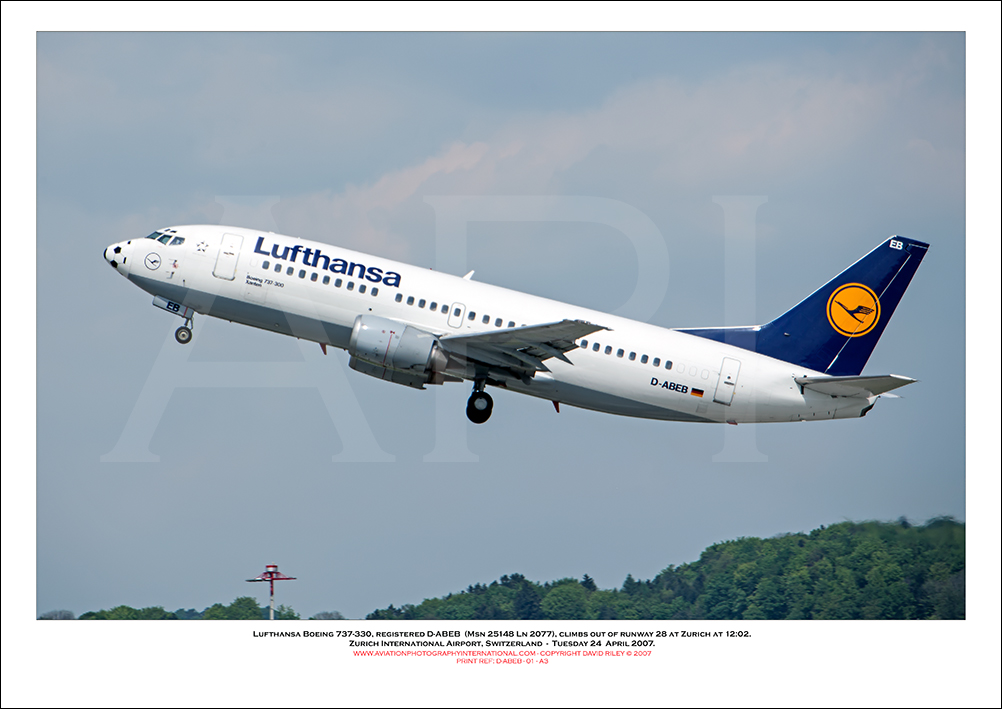 D-ABEB - Lufthansa Boeing 737-330  (Msn 25148 Ln 2077) - 01