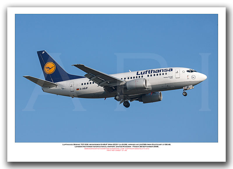 D-ABJF - Lufthansa Boeing 737-330  (Msn 25311 Ln 2128) - 01