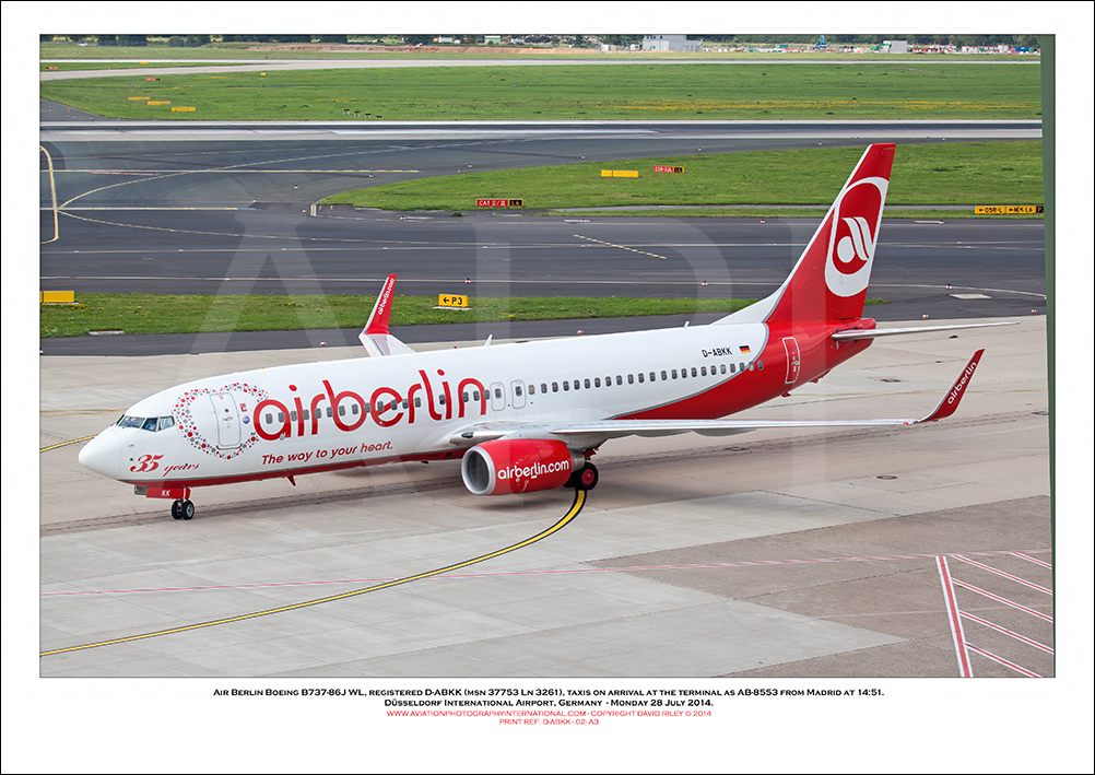 D-ABKK - Air Berlin Boeing 737-86J WL  (Msn 37753 Ln 3261) - 02