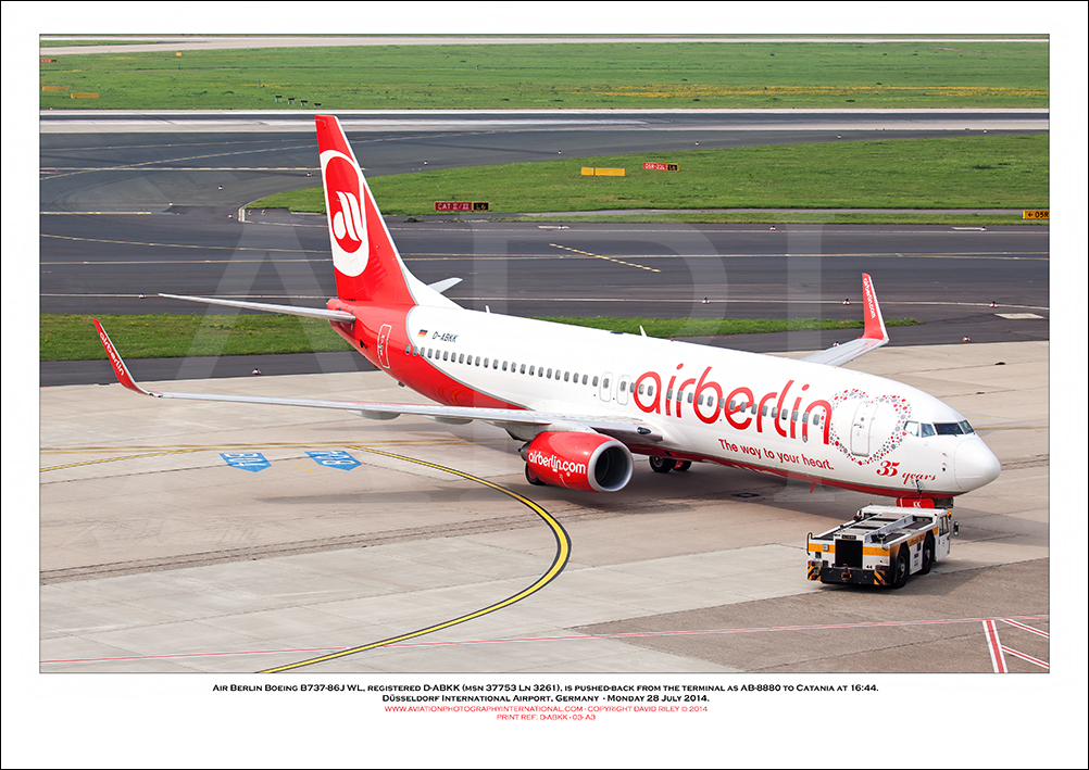 D-ABKK  - Air Berlin Boeing 737-86J WL  (Msn 37753 Ln 3261) - 03