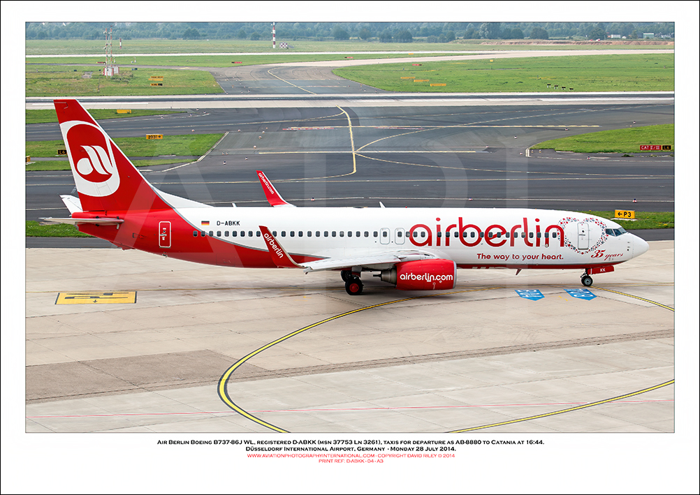 D-ABKK - Air Berlin Boeing 737-86J WL  (Msn 37753 Ln 3261) - 04