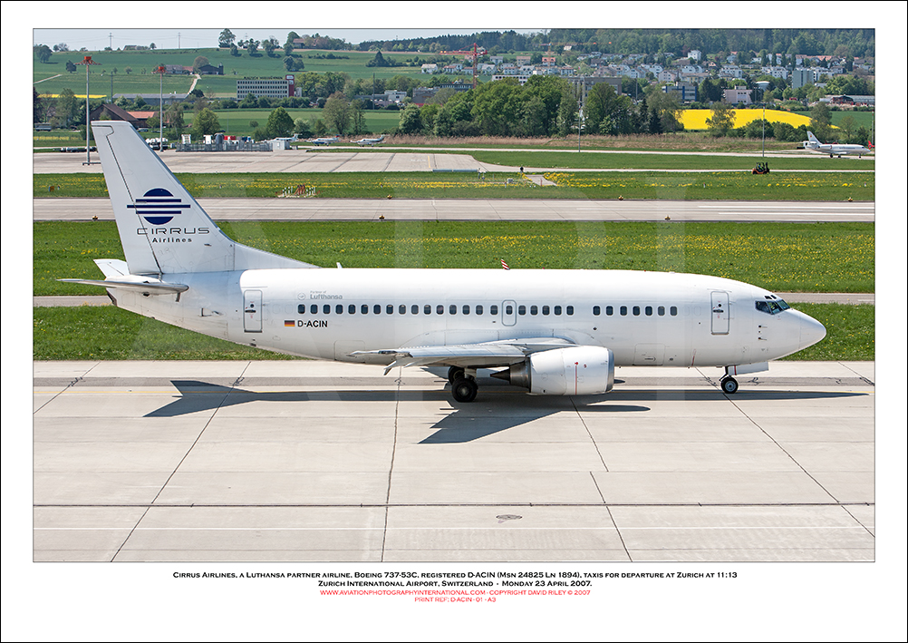 D-ACIN - Cirrus Airlines, a Luthansa partner airline, Boeing 737-53C (Msn 24825 Ln 1894) - 01