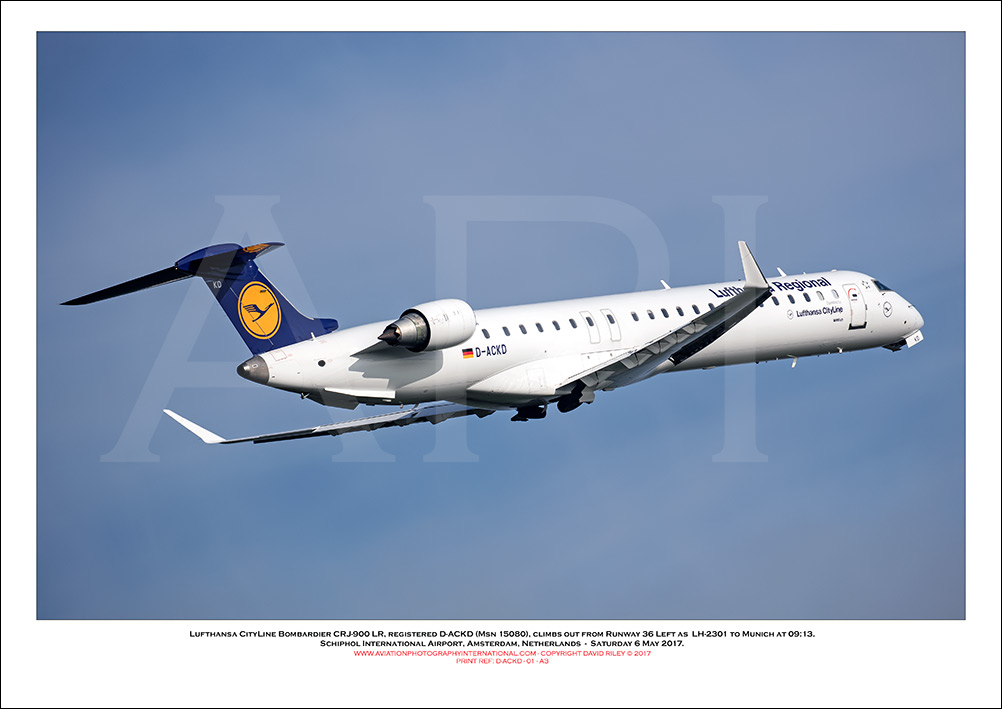 D-ACKD - Lufthansa CityLine Bombardier CRJ-900 LR  (Msn 15080) - 01