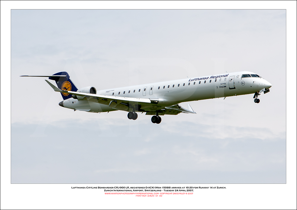 D-ACKI - Lufthansa CityLine Bombardier CRJ-900 LR  (Msn 15088) - 01