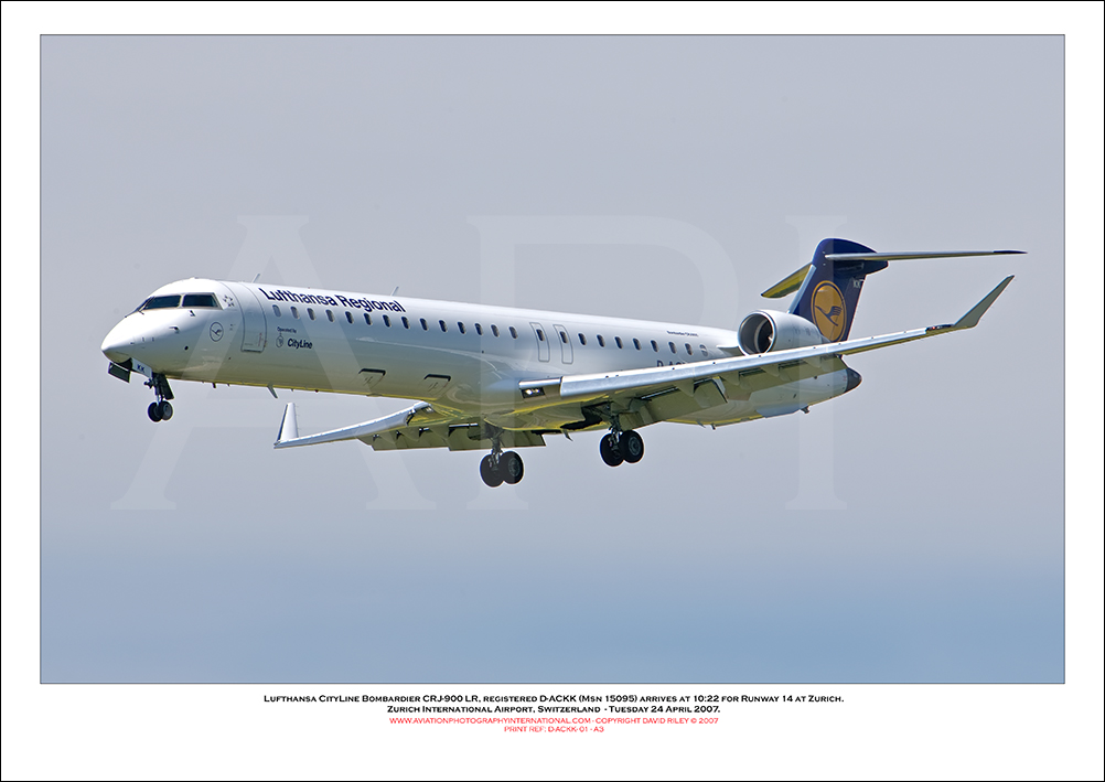 D-ACKK - Lufthansa CityLine Bombardier CRJ-900 LR  (Msn 1508895) - 01
