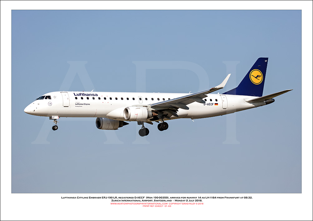 D-AECF - Lufthansa Cityline  Embraer ERJ-195 LR  (Msn 190-00359) - 01