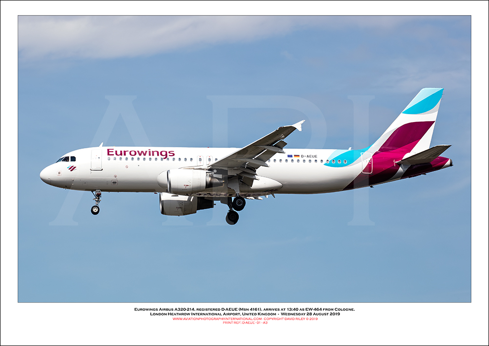 D-AEUE - Eurowings Airbus A320-214 SL  (Msn 4161) - 01