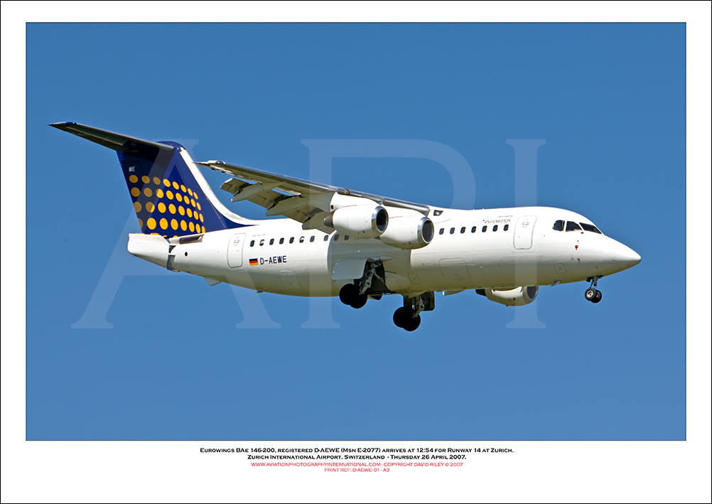 D-AEWE - Eurowings BAe 146-200  (Msn E-2077) - 01