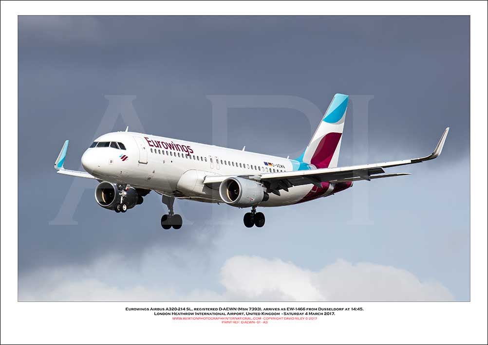 D-AEWN - Eurowings Airbus A320-214 SL  (Msn 7393) - 01