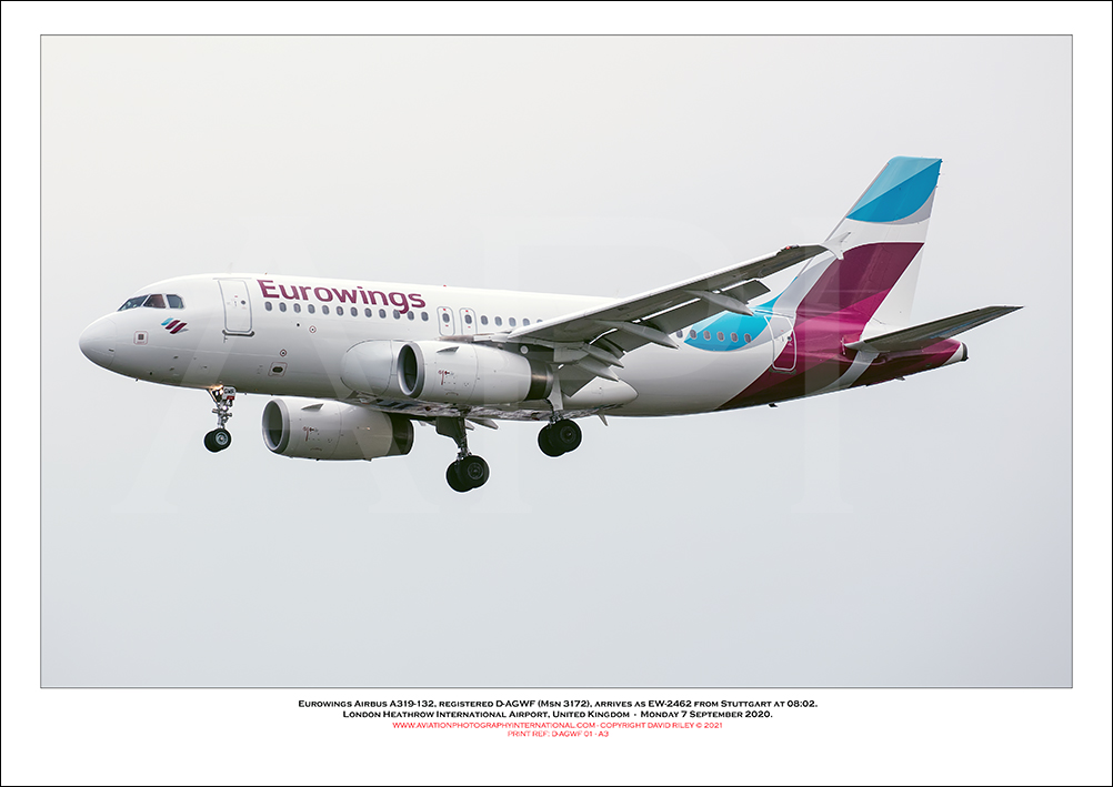 D-AGWF - Eurowings Airbus A319-132  (Msn 3172) - 01