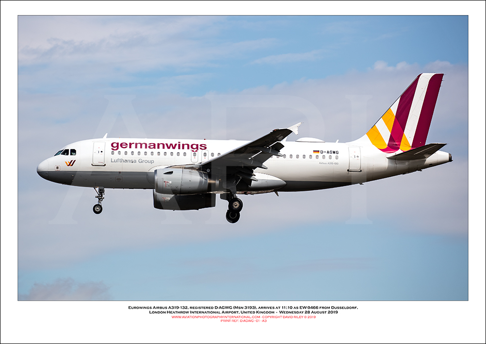 D-AGWG - Eurowings Airbus A319-132  (Msn 3193) - 01