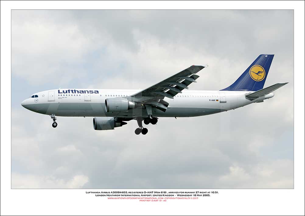 D-AIAT - Lufthansa Airbus A300B4-603  (Msn 618) - 01