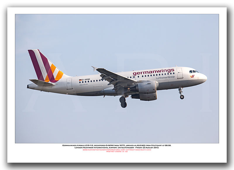 D-AKNK - Germanwings Airbus A319-112  (Msn 1077) - 01