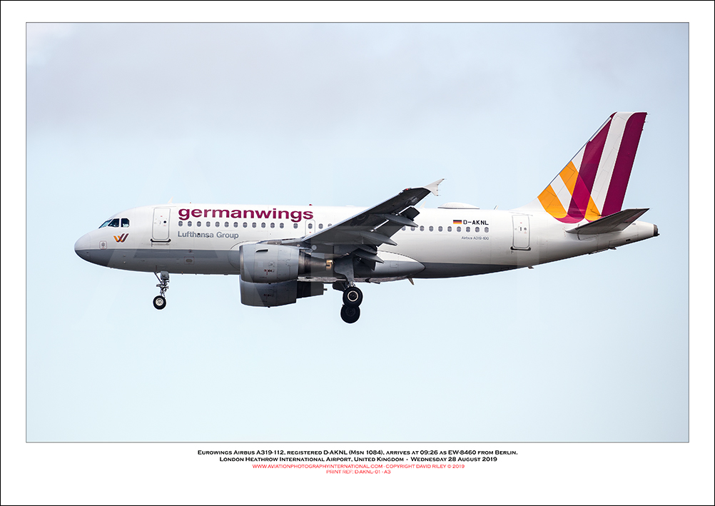 D-AKNL - Eurowings Airbus A319-112  (Msn 1084) - 01