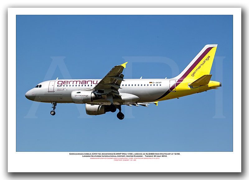 D-AKNP - Germanwings Airbus A319-112  (Msn 1155) - 01