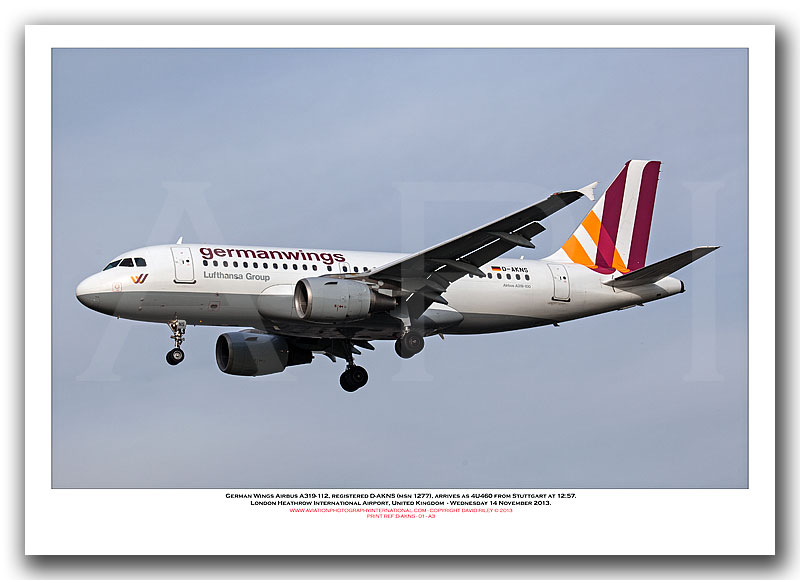 D-AKNS - Germanwings Airbus A319-112  (Msn 1277) - 01