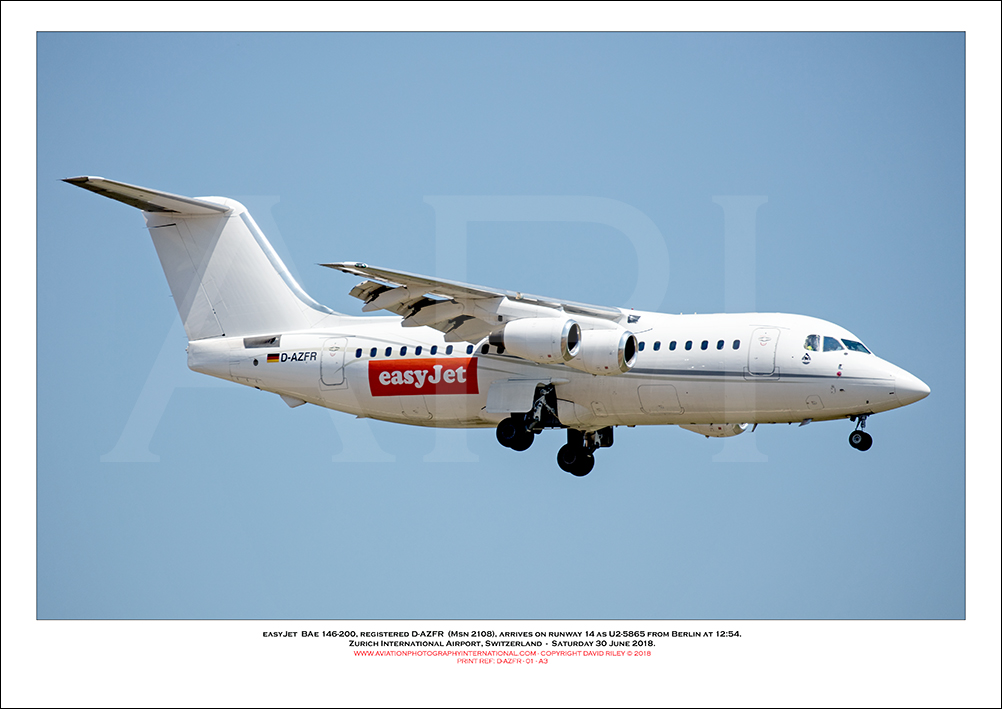 D-AZFR - easyJet  BAe 146-200 (Msn 2108 ) - 01