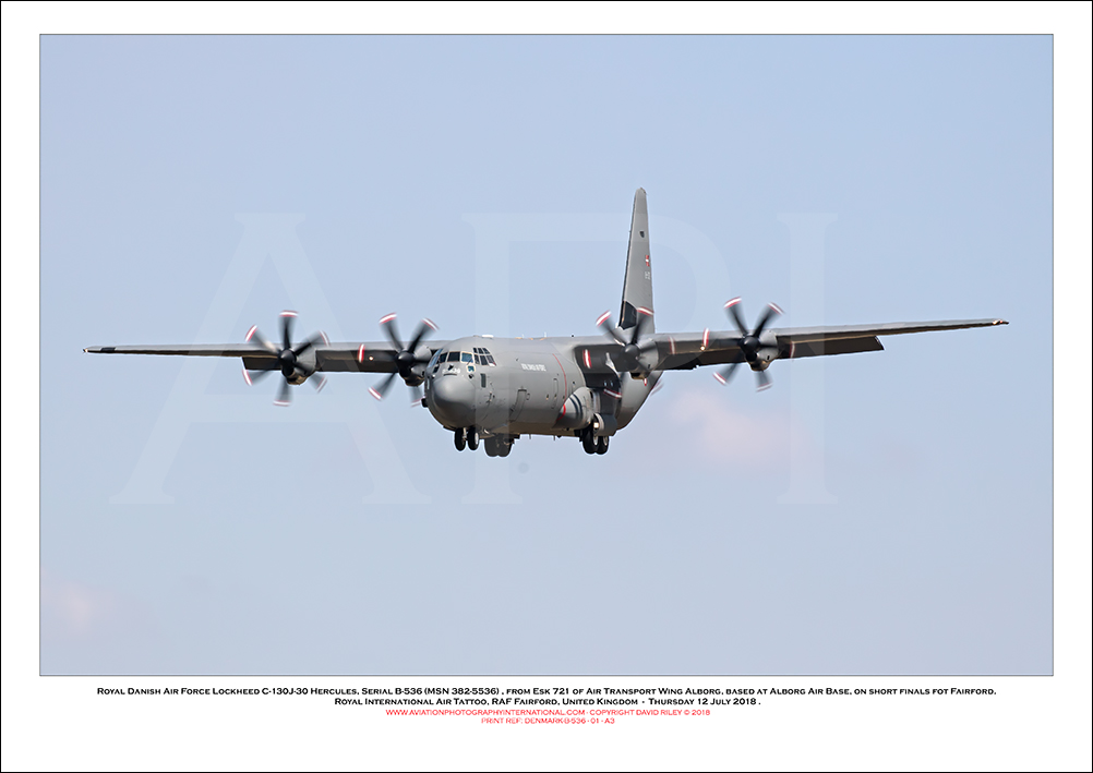 Denmarrk-B-536  - Royal Danish Air Force Lockheed C-130J-30 Hercules  (Msn 382-5536) - 01