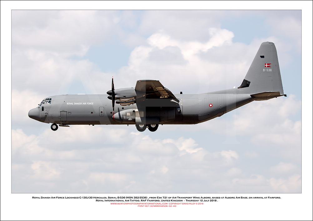Denmarrk-B-536  - Royal Danish Air Force Lockheed C-130J-30 Hercules  (Msn 382-5536) - 02