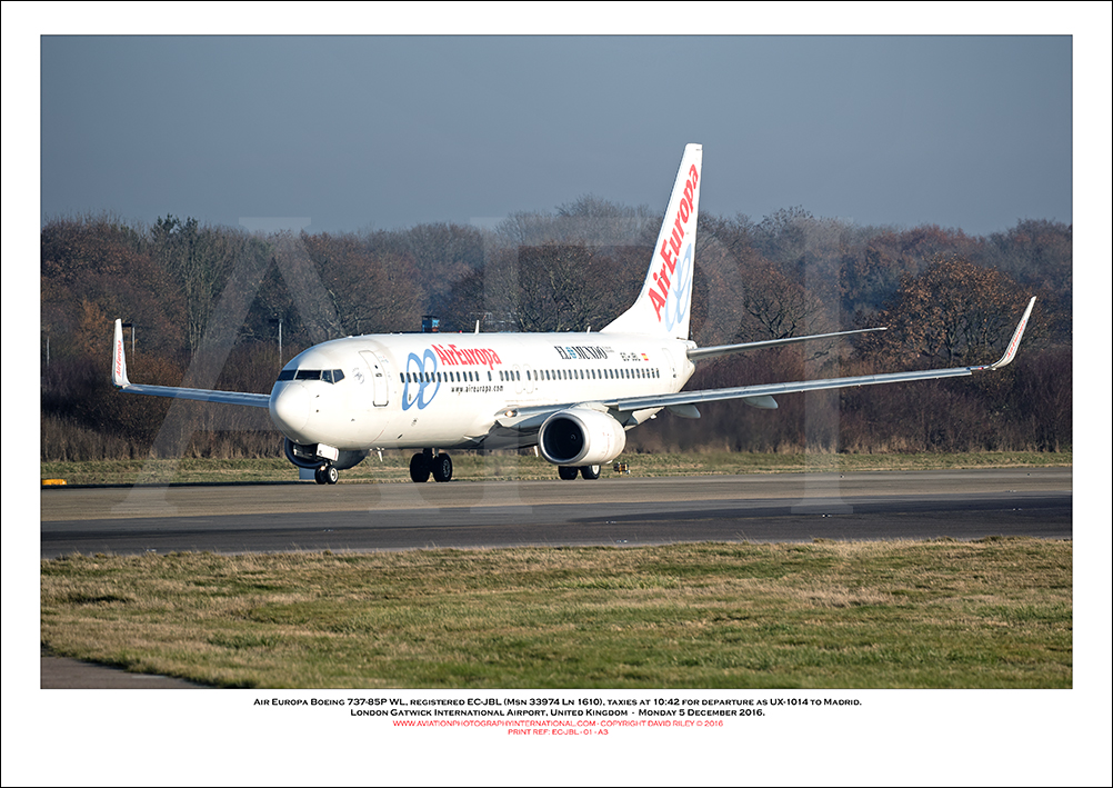 EC-JBL - Air Europa Boeing 737-85P W (Msn 33974 Ln 1610)  - 01