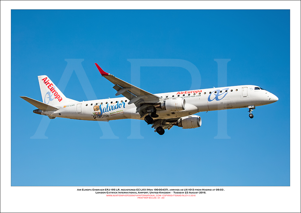 EC-LKX - Air Europa Embraer ERJ-195 LR (Msn 190-00437)  - 01