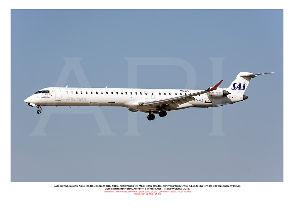 EC-MLC - SAS - Skandinavian Airlines Bombardier CRJ-1000 (Msn 19048) - 01